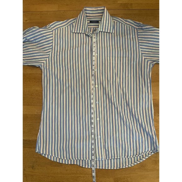 BURBERRY London 100% Cotton Striped Button Down Mens Shirt  16L Read Description - Picture 3 of 8